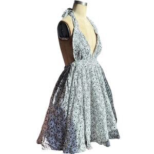 Jean Paul Gaultier for Target black and white floral halter dress Size 1